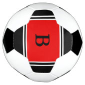Hedendaags Design-Rood/Zwart Voetbal (Gedraaid)