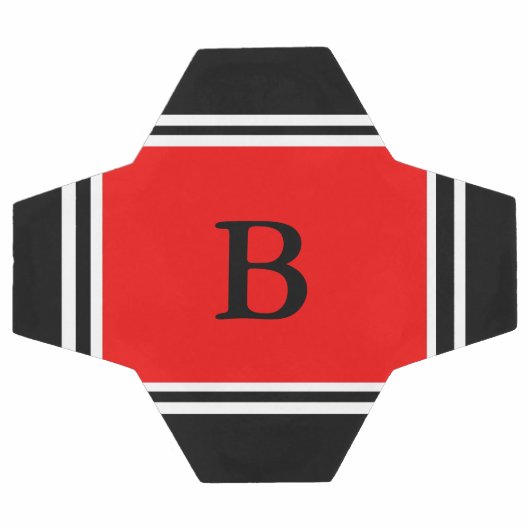 Hedendaags Design-Rood/Zwart Voetbal (Enkel)