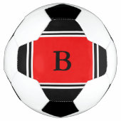 Hedendaags Design-Rood/Zwart Voetbal (Voorkant)