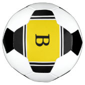 Hedendaags Design-Zwart/Geel Voetbal (Gedraaid)