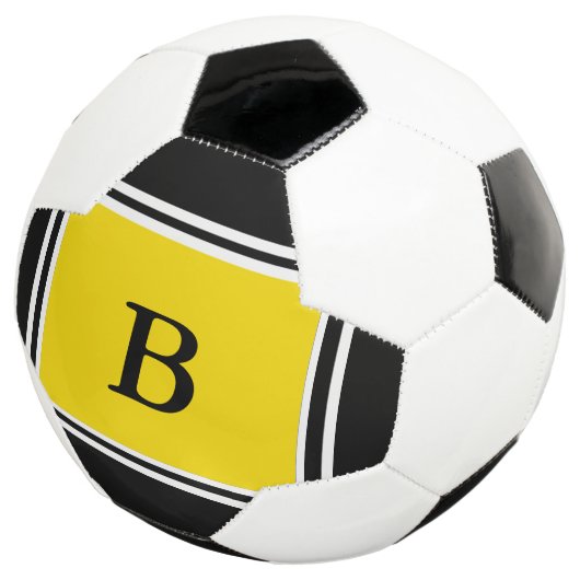 Hedendaags Design-Zwart/Geel Voetbal (Drie kwart)