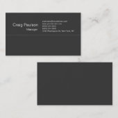 Hedendaags donkergrijs aantrekkelijk Visitekaartje (Voorkant / Achterkant)