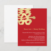 Hedendaags Dubbel Geluk Chinees Bruiloft Kaart (Voorkant / Achterkant)