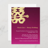 Hedendaags Dubbel Geluk Chinees Bruiloft Kaart (Voorkant / Achterkant)