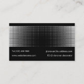 Hedendaags eclectisch zwart-wit kunstpatroon visitekaartje (Achterkant)