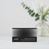 Hedendaags eclectisch zwart-wit kunstpatroon visitekaartje (Staand voorkant)