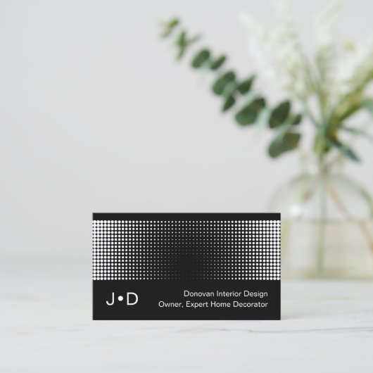 Hedendaags eclectisch zwart-wit kunstpatroon visitekaartje (Staand voorkant)