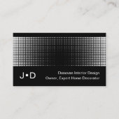 Hedendaags eclectisch zwart-wit kunstpatroon visitekaartje (Voorkant)