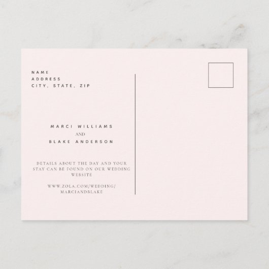 Hedendaags Eenvoudig gestroomlijnd monogram zwart Uitnodiging Briefkaart (Achterkant)