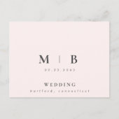 Hedendaags Eenvoudig gestroomlijnd monogram zwart Uitnodiging Briefkaart (Voorkant)