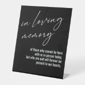 Hedendaags, eenvoudig in laag geheugen zwart reclamebord met voetstuk (Voorkant)