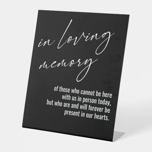 Hedendaags, eenvoudig in laag geheugen zwart reclamebord met voetstuk (Voorkant)