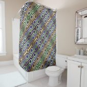 Hedendaags Elegant Goud Blauw Groen Douchegordijn (In situ)