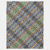 Hedendaags Elegant Goud Blauw Groen Fleece Deken (Voorkant)