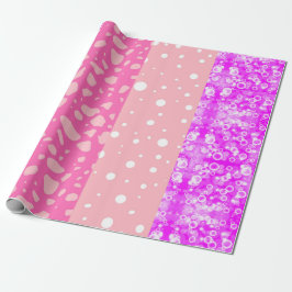 Hedendaags esthetisch bloemmotief roze cadeauverpa cadeaupapier