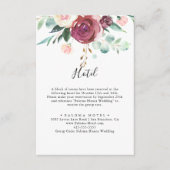 Hedendaags Eucalyptus Floral Hotel Informatiekaartje (Voorkant)