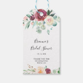 Hedendaags Eucalyptus Floral Vrijgezellenfeest Cadeaulabel (Voorkant)