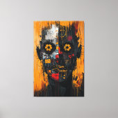 Hedendaags expressionistisch stadschaosportret canvas afdruk (Voorkant)