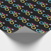 hedendaags fietsenlijstgrafisch cadeaupapier (Hoek)