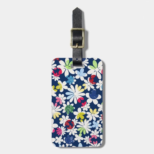 Hedendaags flessenpatroon bagagelabel (Voorkant verticaal)