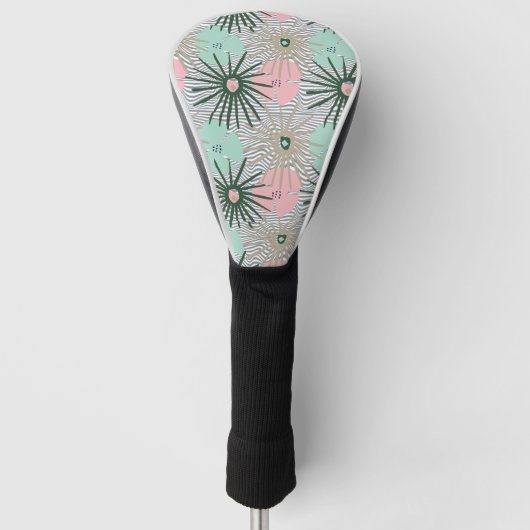 Hedendaags Floral Golf Hoesje Golfheadcover (Voorkant)