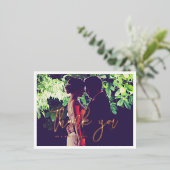 Hedendaags Foto roos goud briefkaart (Staand Voorkant)