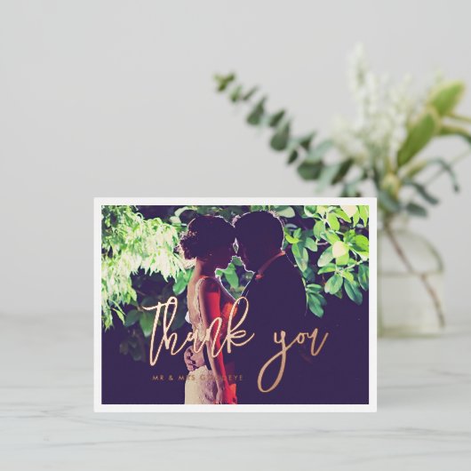 Hedendaags Foto roos goud briefkaart (Staand Voorkant)