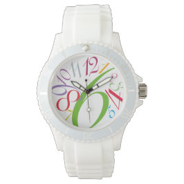 Hedendaags funky wit sporthorloge horloge