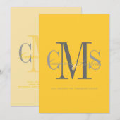 Hedendaags + Geel/Geel + Grijs Kaart (Voorkant / Achterkant)