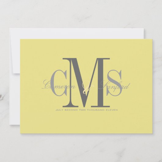 Hedendaags + Geel/Geel + Grijs Kaart (Voorkant)