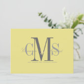 Hedendaags + Geel/Geel + Grijs Kaart (Staand voorkant)