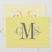 Hedendaags + Geel/Geel + Grijs Kaart (Voorkant / Achterkant)