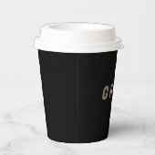 Hedendaags gepersonaliseerd zwart Afstuderen Papieren Bekers (Rechts)