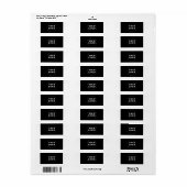Hedendaags, gestroomlijnd, elegant en gepersonalis etiket (Full Sheet)