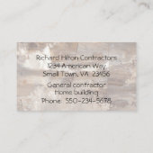 Hedendaags getextureerd contractor Visitekaartje (Achterkant)