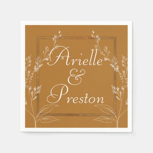 Hedendaags Goud en Witboek Servet (Voorkant)