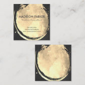 Hedendaags goud waterverf geborsteld vierkante visitekaartje (Voorkant / Achterkant)