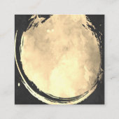 Hedendaags goud waterverf geborsteld vierkante visitekaartje (Achterkant)