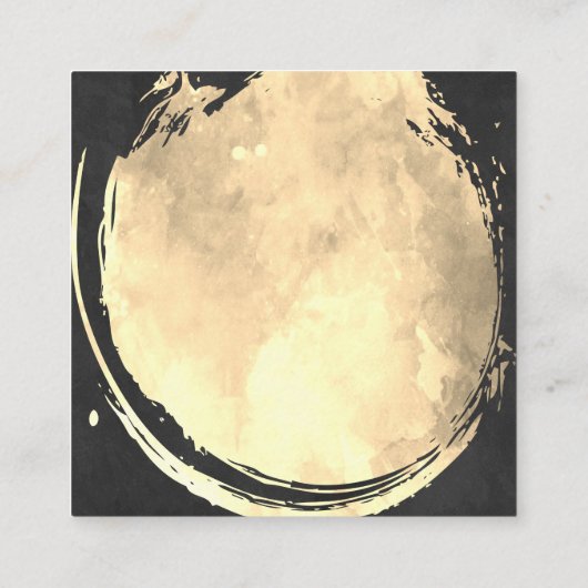 Hedendaags goud waterverf geborsteld vierkante visitekaartje (Achterkant)