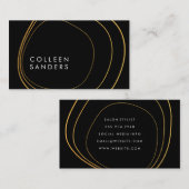 Hedendaags Gouden Cirkelpatroon Visitekaartje (Voorkant / Achterkant)