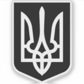 Hedendaags Grafisch Embleem van Oekraïne's Tryzub Sticker (Voorkant)