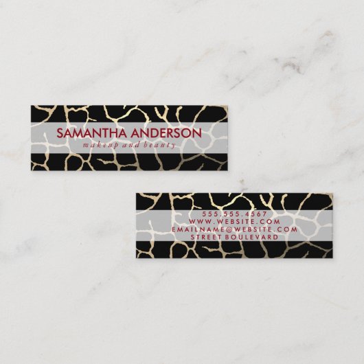 Hedendaags grafisch patroon mini visitekaartje (Voorkant / Achterkant)