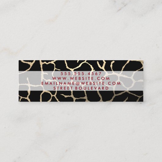 Hedendaags grafisch patroon mini visitekaartje (Achterkant)