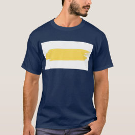 Hedendaags grafisch T-shirt in blauw, geel en wit