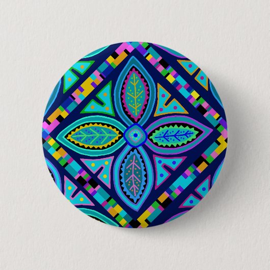Hedendaags Granny Square Bloem Ronde Button 5,7 Cm (Voorkant)