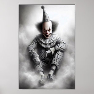 Hedendaags Griezeld Grimas Portret  Poster