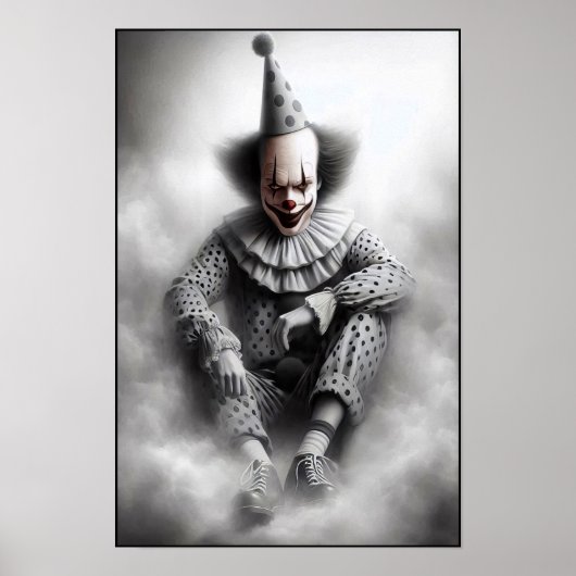Hedendaags Griezeld Grimas Portret  Poster (Voorkant)
