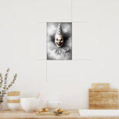 Hedendaags Griezeld Grimas Portret Poster (Keuken)