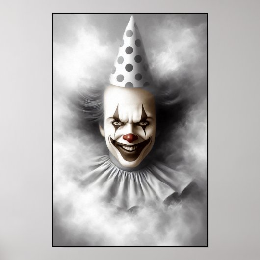 Hedendaags Griezeld Grimas Portret Poster (Voorkant)