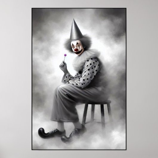 Hedendaags Griezeld Grimas Portret Poster (Voorkant)